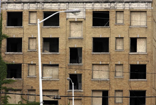 An abandoned building in Detroit.